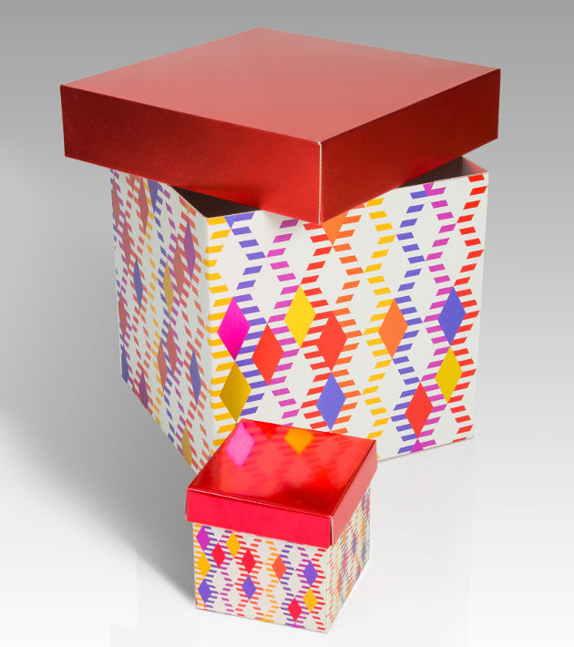 POS retail presentation box cardboard pattern