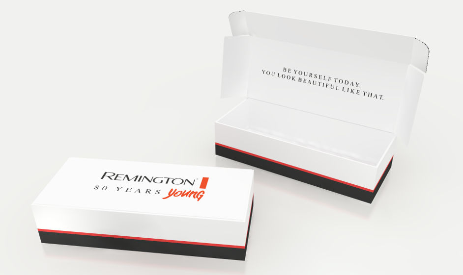 POS retail presentation box cardboard remmington