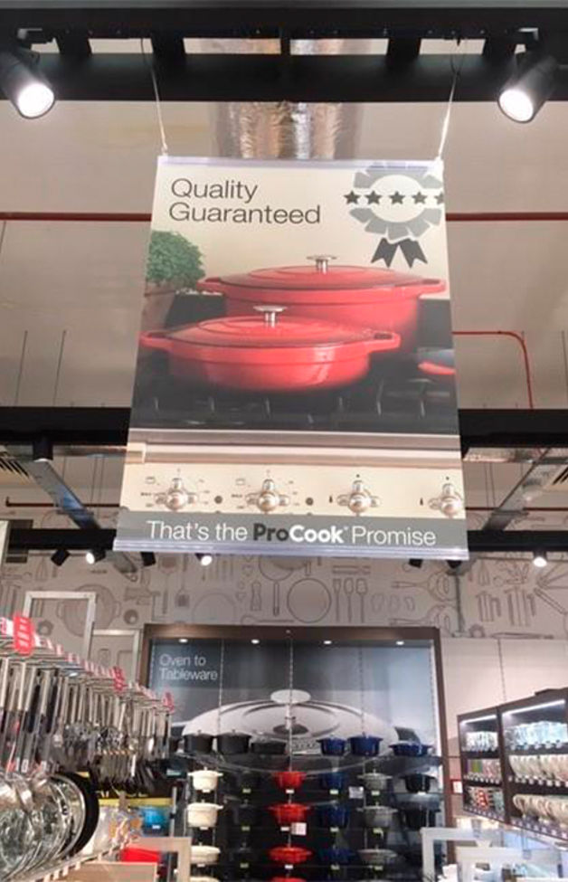 POS retail hanging display pro cook