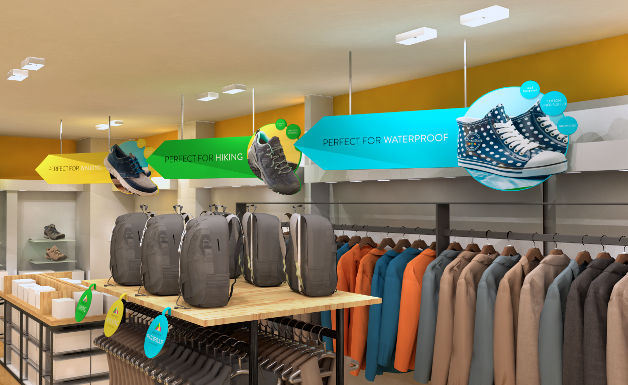 POS retail hanging display regatta signs