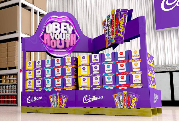 POS retail pallet display cadbury