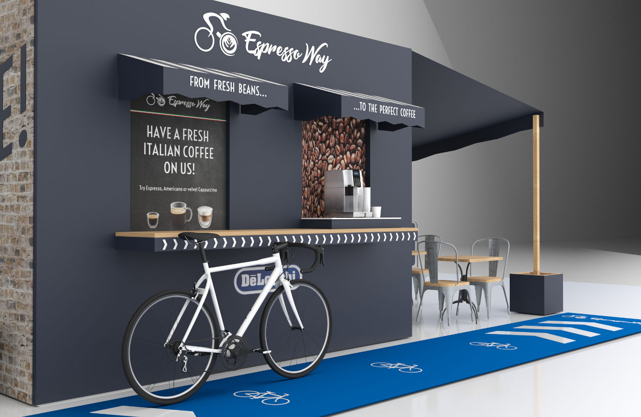 POS retail permanent display experiential 3d delonghi