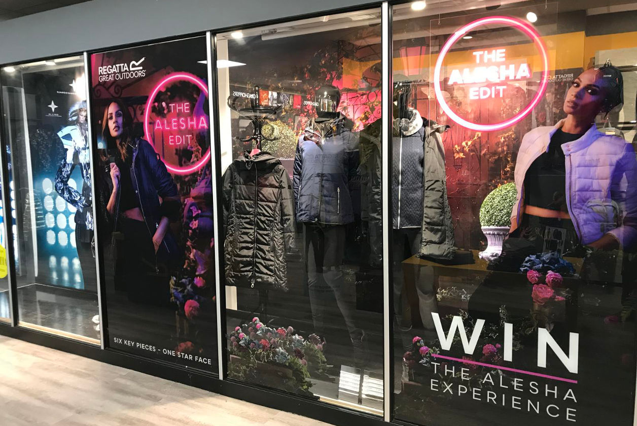 POS retail window display regatta alesha